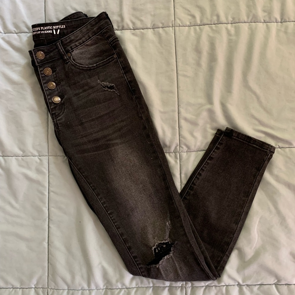 Grace & Lace High Rise Distressed Skinny Jean